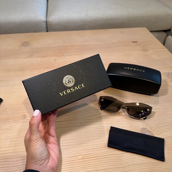 Versace Shield Sunglasses - Gold main image 10